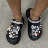 Women Summer Decorative hole Toe Sandals