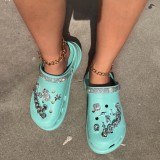 Women Summer Decorative Hole Toe Sandals