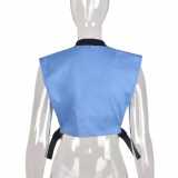 Fall Fashion Trend Cargo Zipper Vest Top