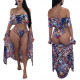 Women Summer Faye Floral Bikini Swimwear 4 Piece set