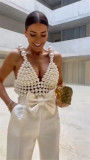 Women Sexy Fashion Pearl Vest