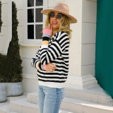 Pre-Fall Casual Round Neck Knitting Shirt Pullover Sleeve Sweater