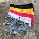 Low Waist Denim Shorts Women clothes Sexy Ripped Slim Fit Denim Pants