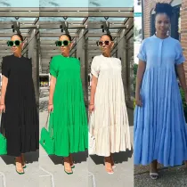 Autumn Women clothes Lace Skirt Loose Slim Fit French Lazy Casual Knitting Dress
