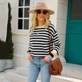 Pre-Fall Casual Round Neck Knitting Shirt Pullover Sleeve Sweater