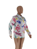 women's autumn and winter printed shirt long sleeve top