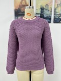Fall/Winter Basic Round Neck Knitting Shirt Women's Round Neck Versatile Loose Sweater Women