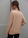 Pullover donne maglione allentato tinta unita maglia maglia moda frange donne maglione