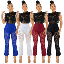 Dames Sexy Mode Kant Bell Bottom Broek