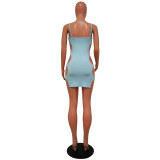 Women Beaded Cutout Sexy Slip Dress