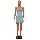Women Beaded Cutout Sexy Slip Dress