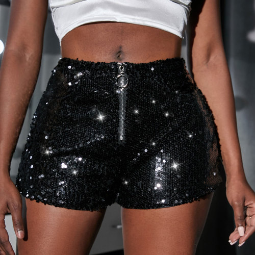 Sequined High-Waisted Shorts Casual Shorts Bar Lead Dance Costume