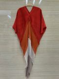 Vestido básico plisado de primavera con flecos de Miyake