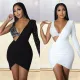 Summer Women Sexy Beaded One Shoulder Dress
