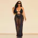 Plus Size Women Cutout Fringe Beachwear Two-Piece Set