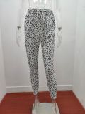 Pantalones sueltos con estampado de leopardo para mujer de verano