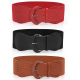 Autumn And Winter Wide Belt Ladies Fashion Versatile Decorative Belt Dress Coat Elastic Girdle(MOQ 2)