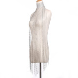 Accessoires Chaîne de corps de boîte de nuit populaire Flash Strass Collier long pour femmes à la mode