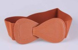 Ceinture élastique rouge ceinture large dames ceinture noire extensible avec nœud (MOQ 2)