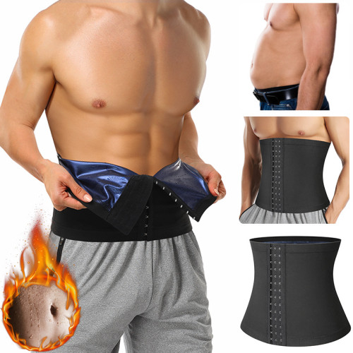 Deportes pecho plástico cintura Abdominal cinturón cintura entrenador Fitness hombres sudoración cintura cinturón Sauna ropa