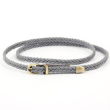 Braided Belt Women'S Pin Buckle Vintage Casual Thin Belt Waist Rope Decorative Belt(MOQ 3)