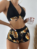 ruffle print shorts Two Pieces swimsuit bikini