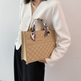 Large capacity bag women's summer fashion retro silk scarf handbag tote women's trendy bag