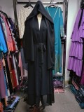 Cardigan musulman de couleur unie en mousseline de soie fluide grande taille robe pour femme