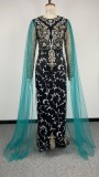 Women Sexy Long Sleeve Shiny Formal Party Evening Dress