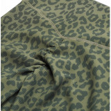 Pantalon de yoga taille haute imprimé léopard pour femme