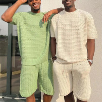 Men'S Clothes Matching Suits Summer Men'S Suits Men'S Sports Loose Short Sleeve Shirts Shorts Set