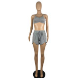 Vêtements pour femmes Summer Sexy Strap Crop - Ensemble pyjama short pétale