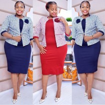 6xl Africa Plus Size Women's Jacket Dress Two Piece Office Ladies Dress