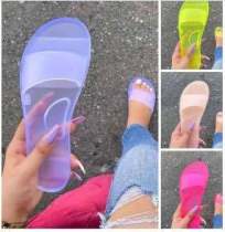 Sandalias planas de cristal de verano para mujer