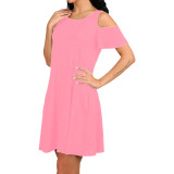 Sexy Fashion Solid Color Night Dress Women's Dress