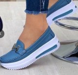 Women Peas Platform Round Toe Flats Shoes
