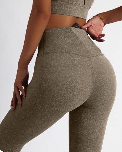 Женские штаны для йоги с высокой талией Цветочные камуфляжные штаны для тренировок
