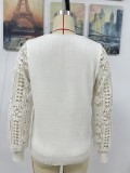 Women Autumn/Winter Patchwork lace Long Sleeve Sweater