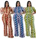 Plus Size Women Clothes Summer Short Sleeve T-Shirt Straight Pants Two Piece Set