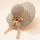 レディースピクチャーハット通気性のある帽子ビーチ日焼け止め大人の麦わら帽子