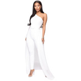 Summer Women Clothes Fashion Sexy One-Piece Long-Sleeve Jumpsuit Fake Two-Piece Set