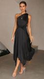 Summer Sexy Chic Women's Solid Pressed Oversized Party Nightclub Dress