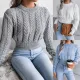 Women Autumn and Winter Twist Long Sleeve Sweater