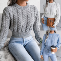 Women Autumn and Winter Twist Long Sleeve Sweater