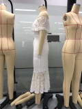 White Lace Off Shoulder Dress