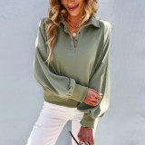 autumn and winter long sleeve women's solid color Hoodies