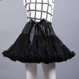 Lolita Soft Mesh Skirt Support Soft Yarn Patchwork Cosplay Boneless Petticoat Tufted Skirt