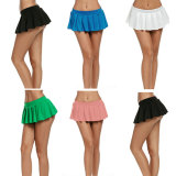 Sexy Solid color Pleated mini club skirt