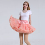 Lolita Soft Mesh Skirt Support Soft Yarn Patchwork Cosplay Boneless Petticoat Tufted Skirt