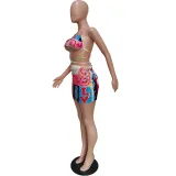 Women Summer Print Swimsuit Two Piece